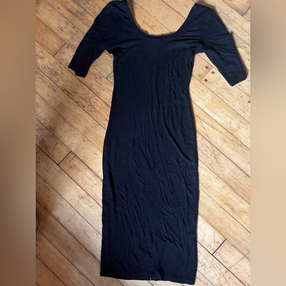 Fashion Nova Classic Black Long Sleeve Dress